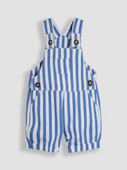 JoJo Maman Bébé Blue 2-Piece Stripe Dungarees & T-Shirt Set - Image 2 of 6