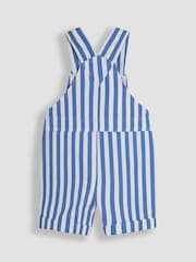 JoJo Maman Bébé Blue 2-Piece Stripe Dungarees & T-Shirt Set - Image 3 of 6
