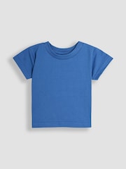 JoJo Maman Bébé Blue 2-Piece Stripe Dungarees & T-Shirt Set - Image 4 of 6