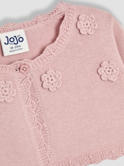 JoJo Maman Bébé Pink Floral Bolero Cardigan - Image 3 of 3