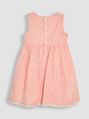 JoJo Maman Bébé Pink Floral Smocked Summer Dress - Image 3 of 6