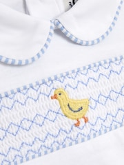 JoJo Maman Bébé Blue 2-Piece Chick Embroidered Body & Short Set - Image 9 of 9