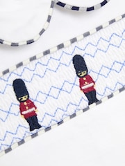 JoJo Maman Bébé Navy 2-Piece Smocked Embroidered Body & Shorts Set - Image 10 of 10
