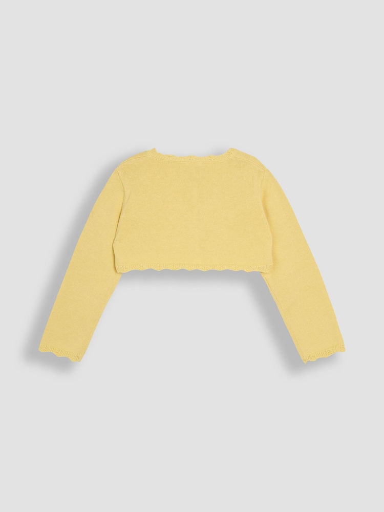 JoJo Maman Bébé Yellow Floral Bolero Cardigan - Image 2 of 3