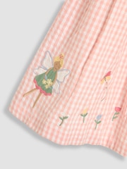 JoJo Maman Bébé Pink Fairy Appliqué Gingham Summer Dress - Image 3 of 3