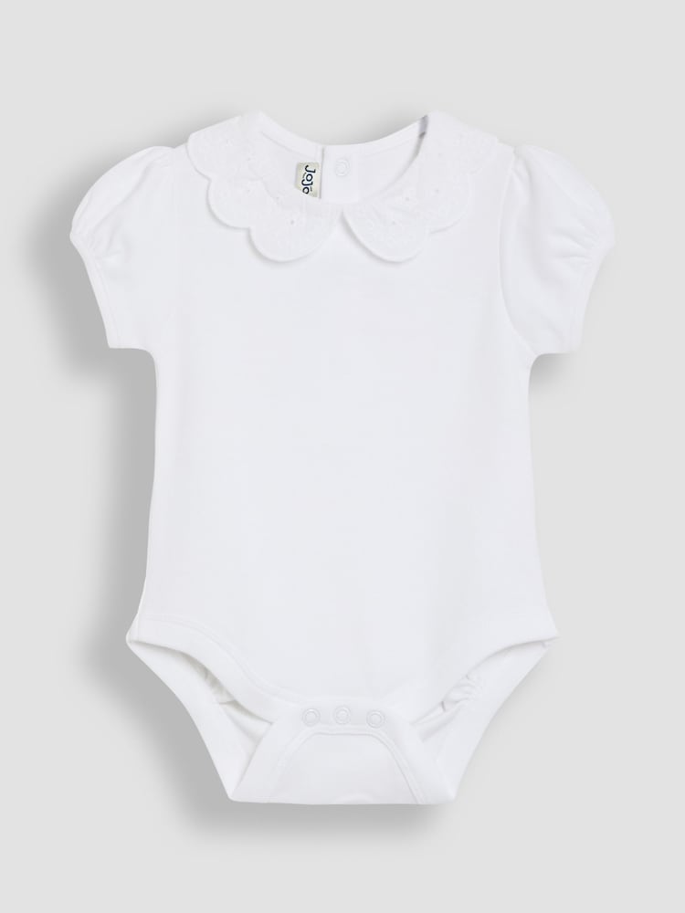 JoJo Maman Bébé White Broderie Collar Body - Image 1 of 3