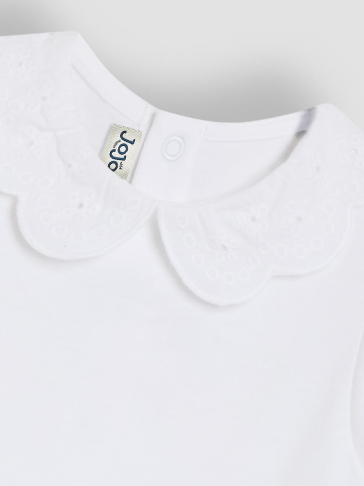 JoJo Maman Bébé White Broderie Collar Body - Image 3 of 3