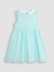 JoJo Maman Bébé Blue Ice Cream Seersucker Stripe Smocked Dress - Image 2 of 3
