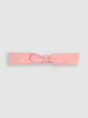 JoJo Maman Bébé Pink Broderie Ruffle Sleeve Dress 100% Cotton Bloomers and Headband Set 3 Piece - Image 5 of 6
