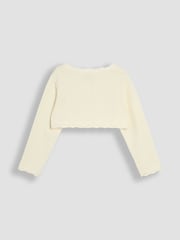 JoJo Maman Bébé Cream Floral Bolero Cardigan - Image 2 of 3
