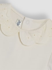 JoJo Maman Bébé Cream Broderie Collar Body - Image 2 of 3