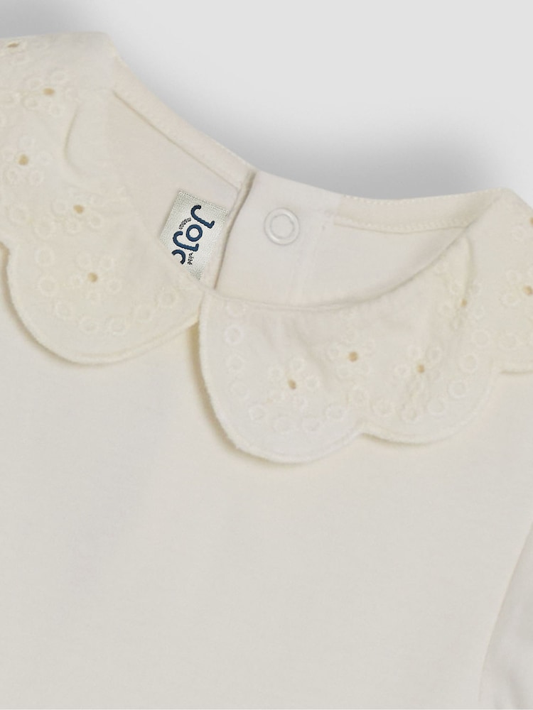 JoJo Maman Bébé Cream Broderie Collar Body - Image 2 of 3