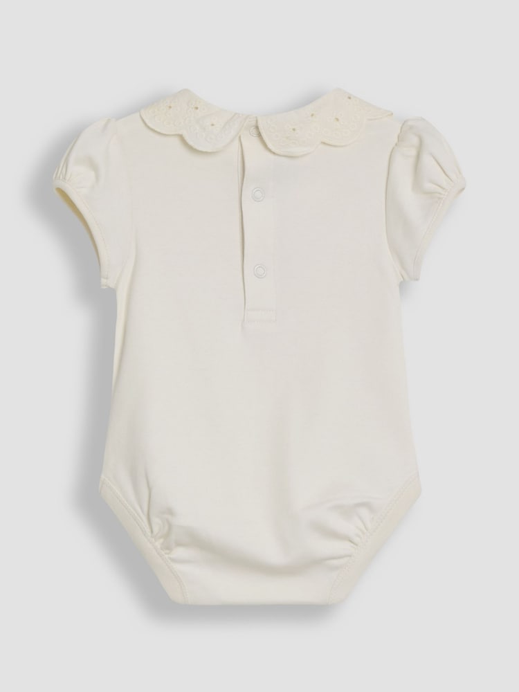 JoJo Maman Bébé Cream Broderie Collar Body - Image 3 of 3