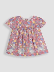 JoJo Maman Bébé Pink Floral 2-Piece Bunny Appliqué Blouse & Leggings Set - Image 2 of 5