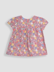 JoJo Maman Bébé Pink Floral 2-Piece Bunny Appliqué Blouse & Leggings Set - Image 3 of 5