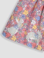 JoJo Maman Bébé Pink Floral 2-Piece Bunny Appliqué Blouse & Leggings Set - Image 5 of 5