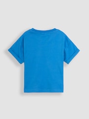 JoJo Maman Bébé Stone 100% Cotton T-Shirt and Stripe Shorts Set 2 Piece - Image 3 of 6