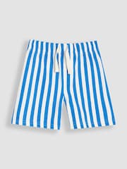 JoJo Maman Bébé Stone 100% Cotton T-Shirt and Stripe Shorts Set 2 Piece - Image 4 of 6