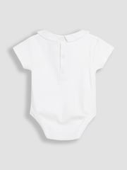 JoJo Maman Bébé Blue 2-Piece Smocked Dungarees & Body Set - Image 5 of 8