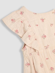 JoJo Maman Bébé Natural Frill Back Summer 100% Cotton Dress - Image 3 of 3