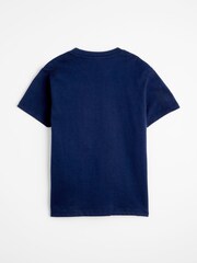 Boys Blue Personalised Christmas Snow Globe Pyjamas by Stitch Style - Image 3 of 4