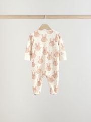 Ecru Baby 100% Cotton Sleepsuits 3 Pack (0mths-3yrs) - Image 6 of 14