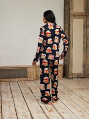 Chelsea Peers Blue Christmas Toy Shop Print Long Pyjamas Set - Image 2 of 5