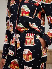 Chelsea Peers Blue Christmas Toy Shop Print Long Pyjamas Set - Image 5 of 5