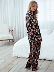 Chelsea Peers langes Pyjama-Set mit Disco-Katzen-Print - Bild 2 von 5