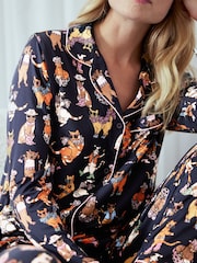 Chelsea Peers langes Pyjama-Set mit Disco-Katzen-Print - Bild 4 von 5