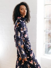 Chelsea Peers Blue Fleece Disco Cats Print  Sweatshirt & Joggers Set - Image 3 of 5