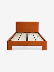 MADE.COM Velvet Cinnamon Orange Bed Leonora - Image 5 of 5