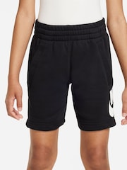 Nike Black Club Fleece French Terry Shorts - Image 1 of 7