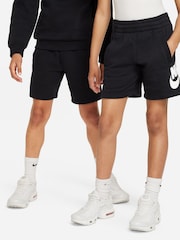 Nike Black Club Fleece French Terry Shorts - Image 3 of 7
