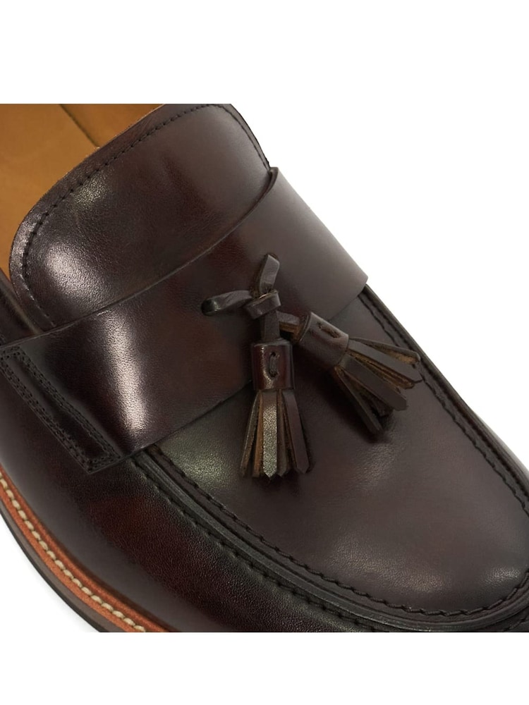Dune London Brown Shaw Heavy Tassle Loafers - Image 6 of 6 Dune London Brown Shaw Heavy Tassle Loafers - Image 6 of 6