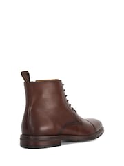 Dune London Brown Matias Toecap Detail Ankle Boots - Image 4 of 6
