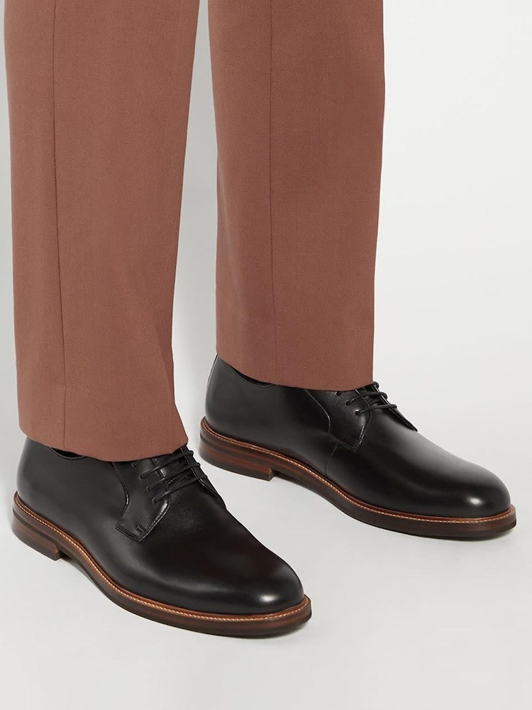 Dune London Black Savoye Plain Toe Sole Shoes - Image 1 of 6 Dune London Black Savoye Plain Toe Sole Shoes - Image 1 of 6