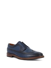 modra - Dune London Steeles Burnished gležnjar z luknjičastim vzorcem in vezalkami čevlji - Slika 3 iz 6