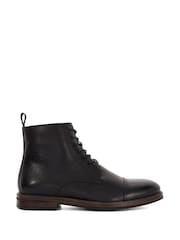 Dune London Black Matias Toecap Detail Ankle Boots - Image 2 of 6