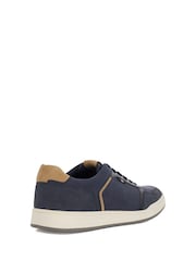 Dune London Blue Tinted Mixed Material Lace Up Trainers - Image 4 of 6