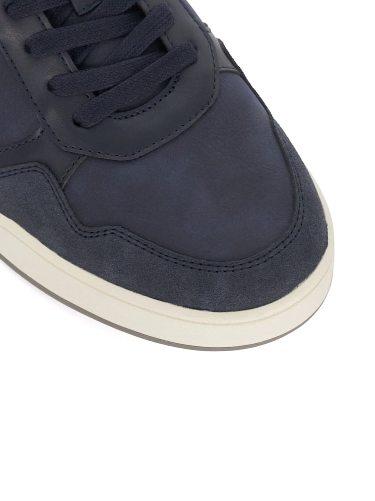 Dune London Blue Tinted Mixed Material Lace Up Trainers - Image 6 of 6