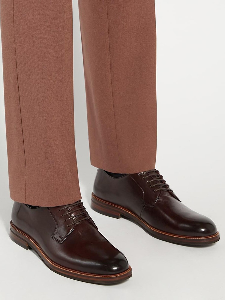 Dune London Red Savoye Plain Toe Sole Shoes - Image 1 of 6 Dune London Red Savoye Plain Toe Sole Shoes - Image 1 of 6