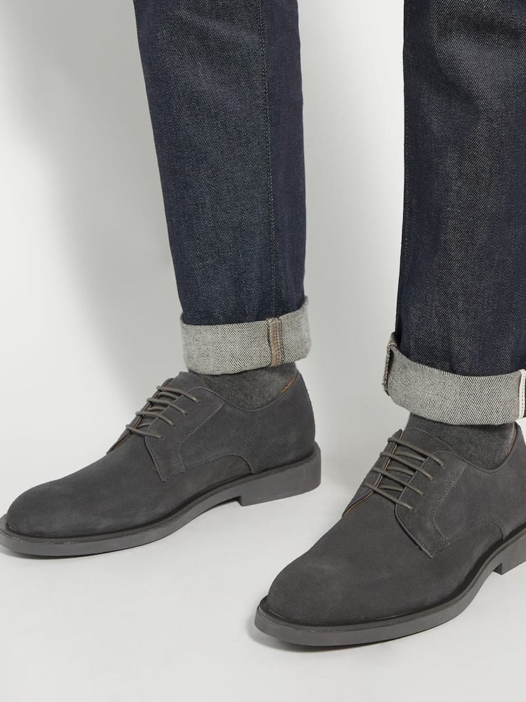 Dune London Grey Brontes Embossed Through Sole Shoes - Image 1 of 6