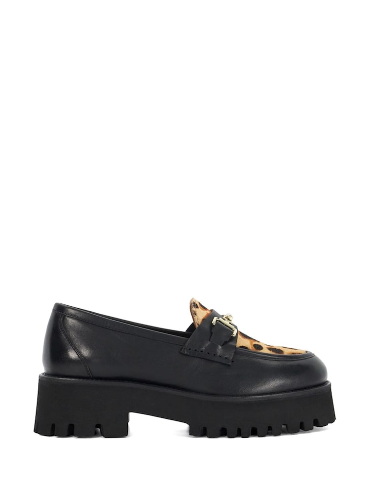 Dune London Animal Groundbreaking Chunky Branded Loafers - Image 2 of 6