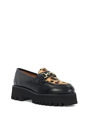 Dune London Animal Groundbreaking Chunky Branded Loafers - Image 3 of 6