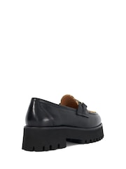 Dune London Animal Groundbreaking Chunky Branded Loafers - Image 4 of 6