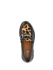Dune London Animal Groundbreaking Chunky Branded Loafers - Image 5 of 6
