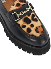 Dune London Animal Groundbreaking Chunky Branded Loafers - Image 6 of 6