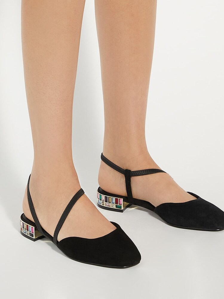 Buty na obcasie Dune London z odkrytą piętą i ozdobnymi kamieniami - Obraz 1 z 1