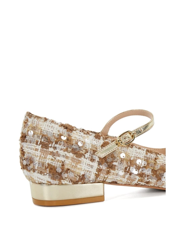 Dune London Cream Halliees Mary Jane Smart Flatforms Shoes - Image 6 of 6